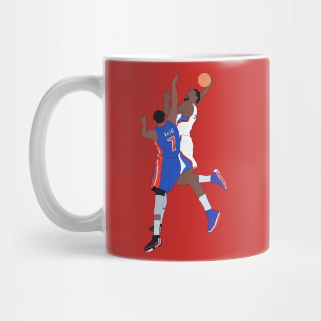 DeAndre Jordan Dunk Over Brandon Knight by rattraptees